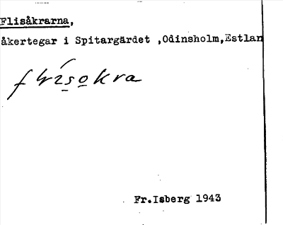 Bild på arkivkortet för arkivposten Flisåkrarna