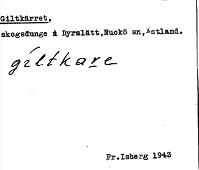 Bild på arkivkortet för arkivposten Giltkärret