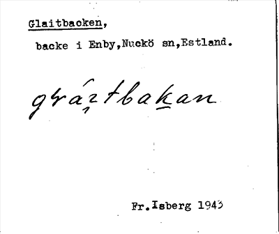 Bild på arkivkortet för arkivposten Glaitbacken