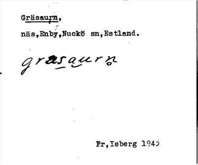Bild på arkivkortet för arkivposten Gräsaurn