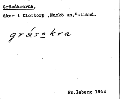 Bild på arkivkortet för arkivposten Gräsåkrarna