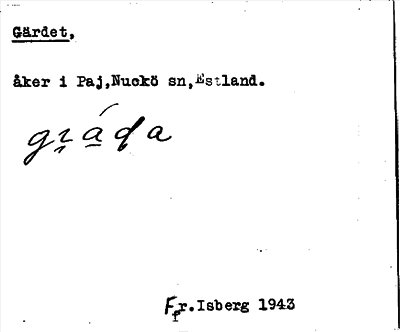 Bild på arkivkortet för arkivposten Gärdet