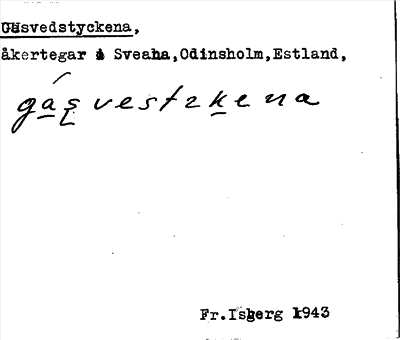 Bild på arkivkortet för arkivposten Gäsvedstyckena