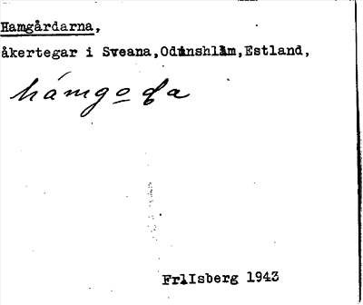 Bild på arkivkortet för arkivposten Hamgårdarna