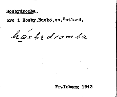 Bild på arkivkortet för arkivposten Hobysdromba