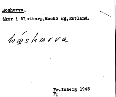 Bild på arkivkortet för arkivposten Hoshorva
