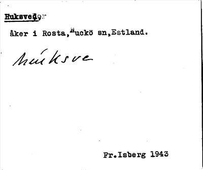 Bild på arkivkortet för arkivposten Huksved