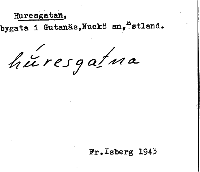 Bild på arkivkortet för arkivposten Huresgatan
