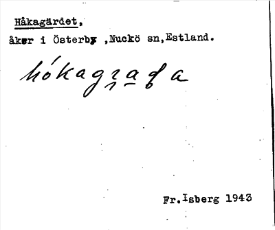 Bild på arkivkortet för arkivposten Håkagärdet