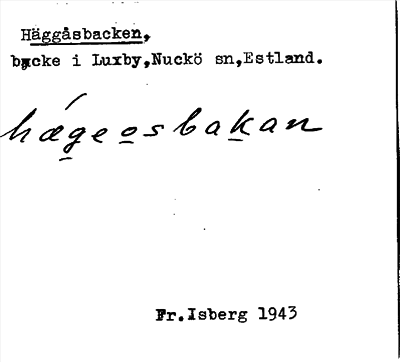 Bild på arkivkortet för arkivposten Häggåsbacken