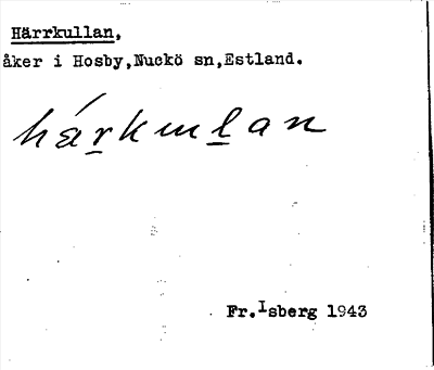 Bild på arkivkortet för arkivposten Härrkullan