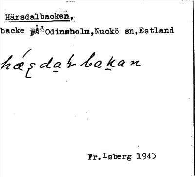 Bild på arkivkortet för arkivposten Härsdalbacken