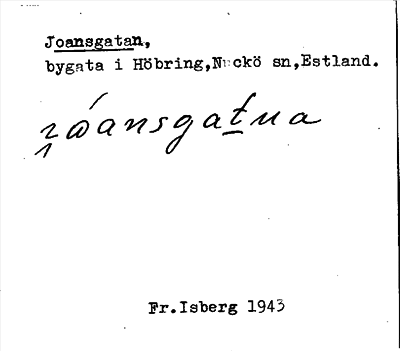 Bild på arkivkortet för arkivposten Joansgatan