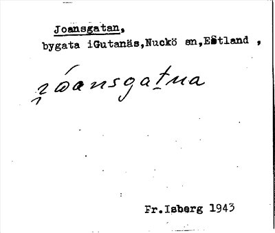 Bild på arkivkortet för arkivposten Joansgatan