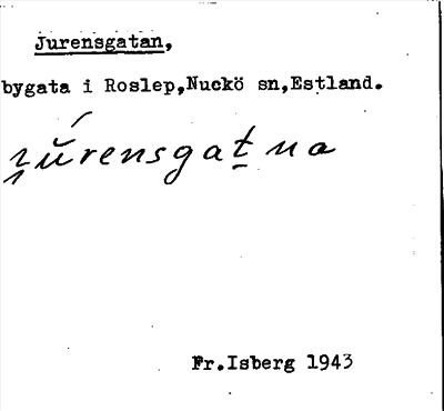Bild på arkivkortet för arkivposten Jurensgatan