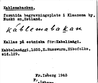 Bild på arkivkortet för arkivposten Kamblemabacken