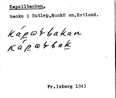 Bild på arkivkortet för arkivposten Kapellbacken