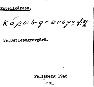Bild på arkivkortet för arkivposten Kapellgården