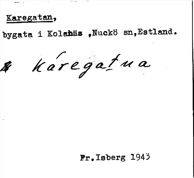 Bild på arkivkortet för arkivposten Karegatan