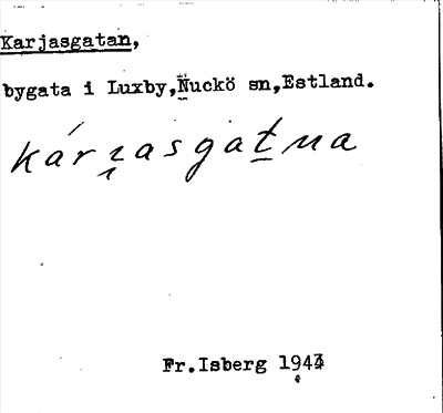 Bild på arkivkortet för arkivposten Karjasgatan