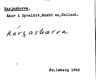 Bild på arkivkortet för arkivposten Karjashorva