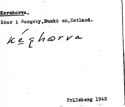 Bild på arkivkortet för arkivposten Kershorva
