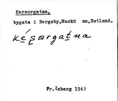 Bild på arkivkortet för arkivposten Kersorgatan