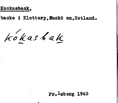 Bild på arkivkortet för arkivposten Kockasback