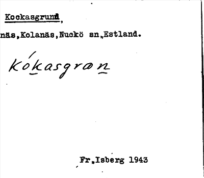 Bild på arkivkortet för arkivposten Kockasgrund