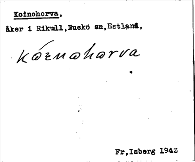 Bild på arkivkortet för arkivposten Koinohorva