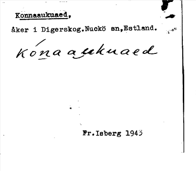 Bild på arkivkortet för arkivposten Konnaaukuaed
