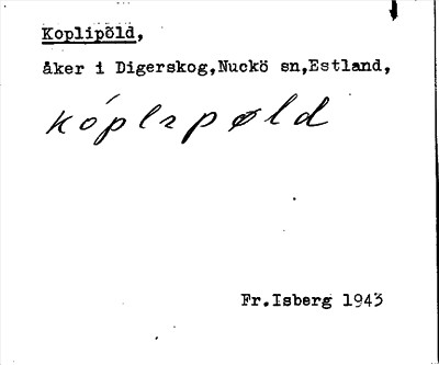 Bild på arkivkortet för arkivposten Koplipõld