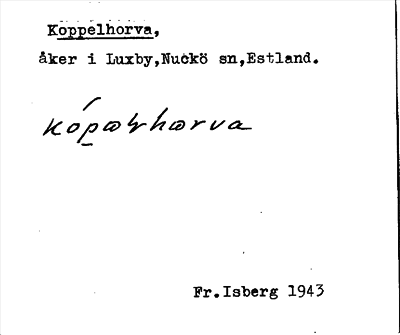 Bild på arkivkortet för arkivposten Koppelhorva