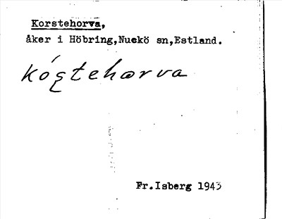 Bild på arkivkortet för arkivposten Korstehorva