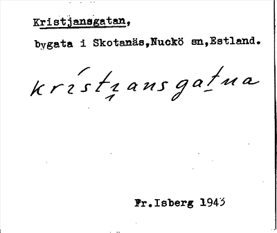 Bild på arkivkortet för arkivposten Kristjansgatan