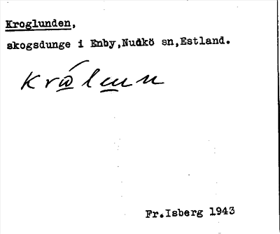 Bild på arkivkortet för arkivposten Kroglunden
