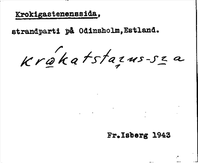 Bild på arkivkortet för arkivposten Krokigastenssida