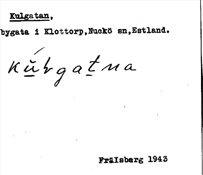Bild på arkivkortet för arkivposten Kulgatan