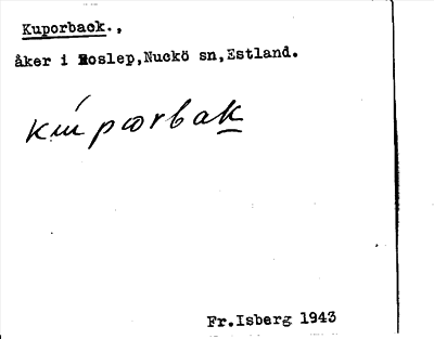 Bild på arkivkortet för arkivposten Kuporback.