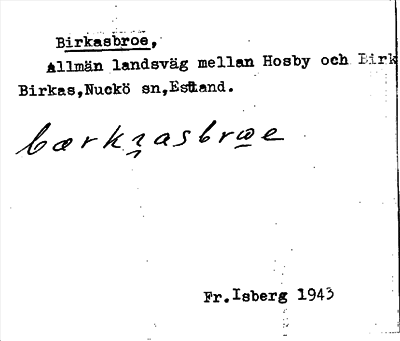 Bild på arkivkortet för arkivposten Birkasbroe