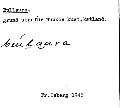 Bild på arkivkortet för arkivposten Bullaura