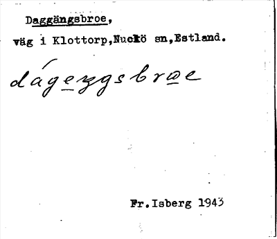 Bild på arkivkortet för arkivposten Daggängsbroe