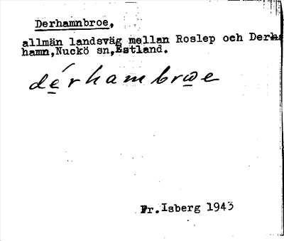Bild på arkivkortet för arkivposten Derhamnbroe