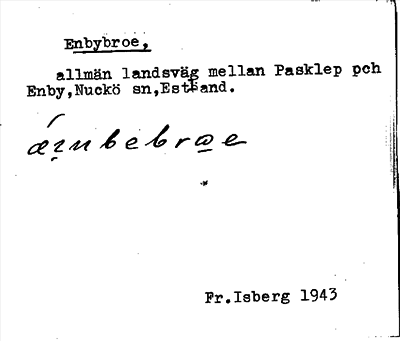 Bild på arkivkortet för arkivposten Enbybroe