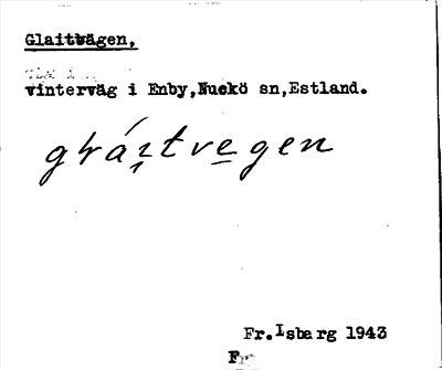 Bild på arkivkortet för arkivposten Glaitvägen