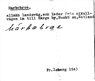 Bild på arkivkortet för arkivposten Harbobroe