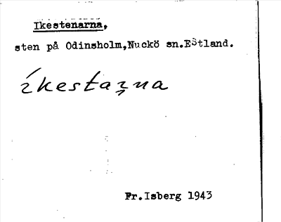 Bild på arkivkortet för arkivposten Ikestenarna