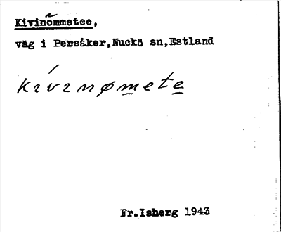 Bild på arkivkortet för arkivposten Kivinömmetee