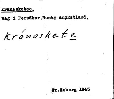 Bild på arkivkortet för arkivposten Kranasketee