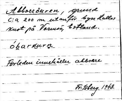 Bild på arkivkortet för arkivposten Abborröuren